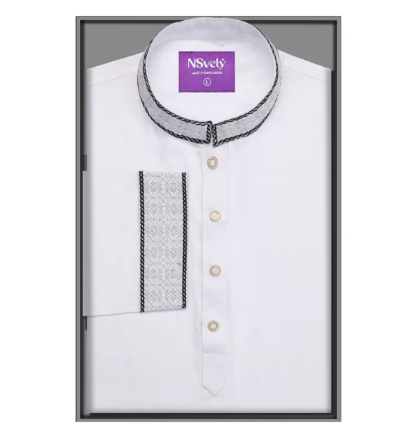 Premium white panjabi - Image 2